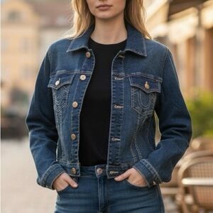 NWT True Religion Blue Jean Jacket